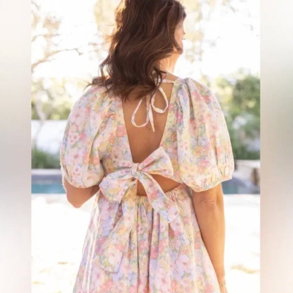 Jillian Harris X Joe Fresh Floral linen midi dress L